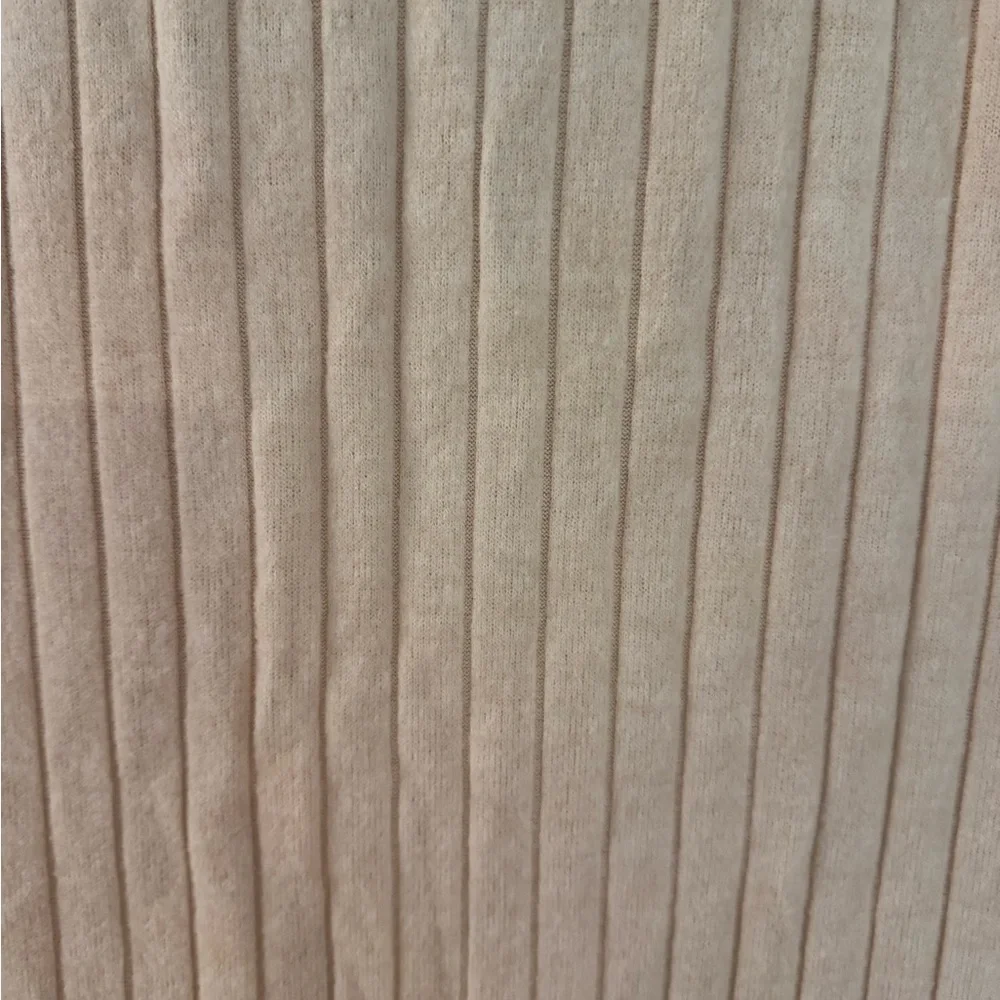 Beige Cream Ribbed Midi Dress - Picture 11 of 15